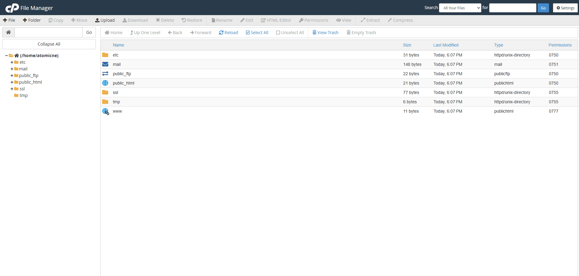 cPanel File Manager